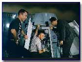 inspecting the space craft