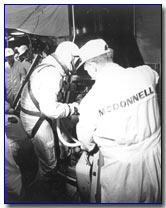 getting into spacecraft