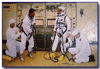 Painting of Grissom and Young