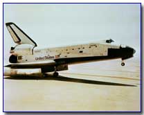 Columbia after landing